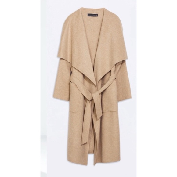 Zara Jackets & Blazers - Zara Tan Wool Blend Coat